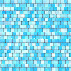 ceramic blue mosaic background seamless texture in swimming pool or kitchen