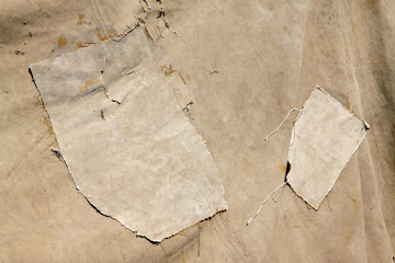 debris canvas with patch