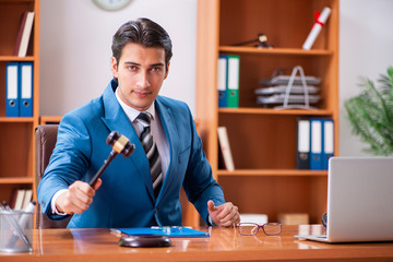 Lawyer working in the office