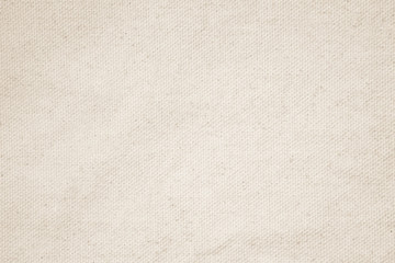 Vintage Cream abstract Hessian or sackcloth fabric or hemp sack texture background. Wallpaper of artistic wale linen canvas.