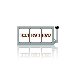 Bar slot reels icon vector illustration