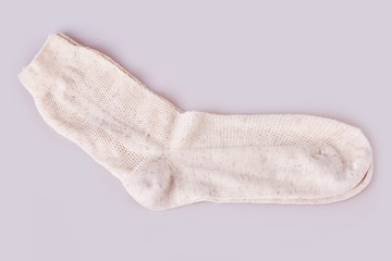 Pair of socks on the white background