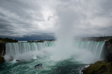 View of the Niagara falls from Canada side.