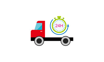 nonstop delivery truck vector