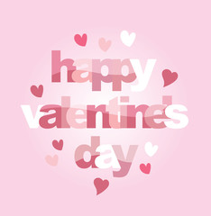 Fototapeta na wymiar Happy Valentines Day - template banner with heart