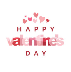 Happy Valentines Day - template banner with heart