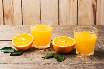 Orange Juice Drink in Glasses