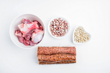 Pork bone, yam, glutinous rice, medlar / Chinese health soup ingredients