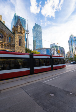 Street activity in Toronto downton