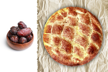 Ramazan pidesi (Turkish for Ramadan pita) is a traditional Turkish bread. 