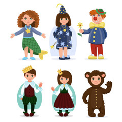 Children dressed in carnival costumes 