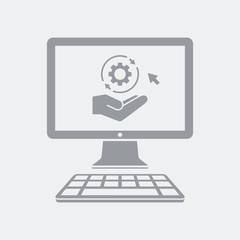 Computyer settings flat icon