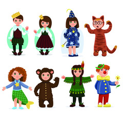 Children dressed in carnival costumes