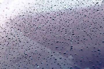 drops of water on glass