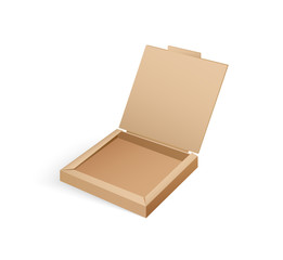Open Pizza Container Without Label Vector Isolated
