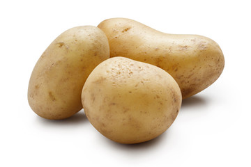 Potatoes, isolated on white background