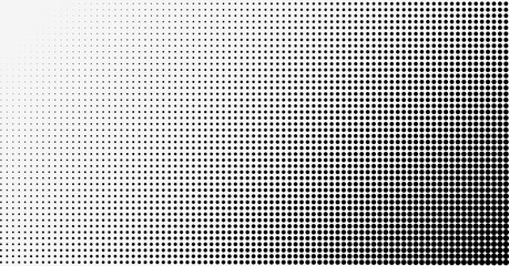 Halftone effect vector background. Spotted pattern. Dark corner