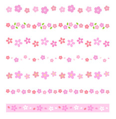 Cherry flower decoration line set
