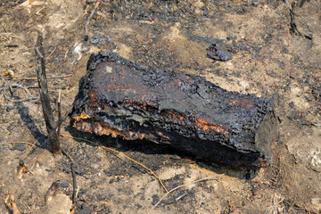 After combustion polyethylene material