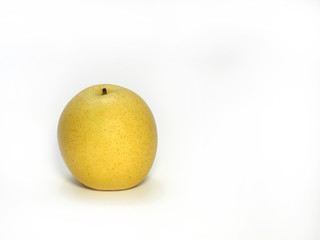 Nashi pear-Pyrus pyrifolia-free-small-limk-white background