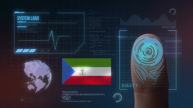 Finger Print Biometric Scanning Identification System. Equatorial Guinea Nationality