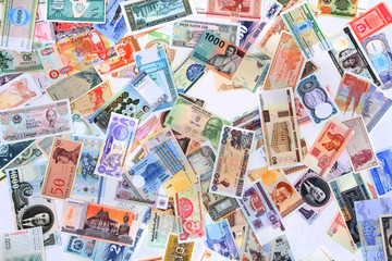 money different banknotes backround