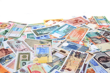 Fototapeta premium money different banknotes backround