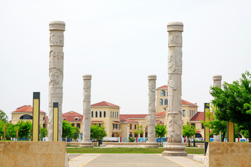 totem pole in the square