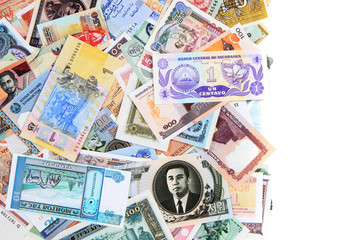 Fototapeta na wymiar money different banknotes backround