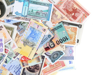 Obraz na płótnie Canvas money different banknotes backround