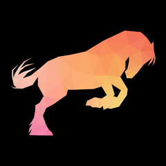 Polygonal horse in  jump