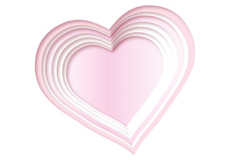 rosa Herz Papierschnitt