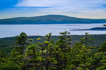 Fototapeta na wymiar Schoodic Head Point in Acadia National Park, Maine