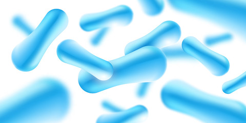 Probiotics Bacteria Vector illustration. Biology, Science background.