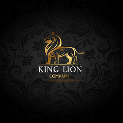 Emblem with golden Lion