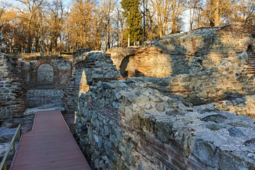Sunset view of The ancient Thermal Baths of Diocletianopolis, town of Hisarya, Plovdiv Region, Bulgaria