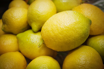 Juicy yellow lemons