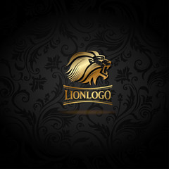 Emblem with golden Lion