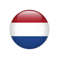 Netherlands flag on button