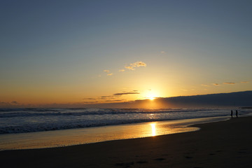 波崎シーサイドパークから見た初日の出と朝焼けと海(2)