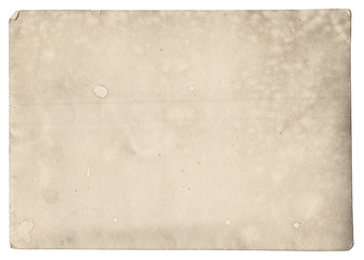 Old photo paper texture with stains and scratches isolated