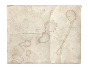 Old photo paper texture with stains and scratches isolated