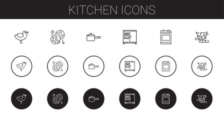 kitchen icons set