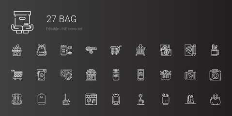 bag icons set