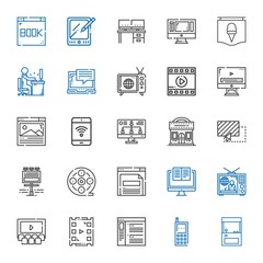 screen icons set