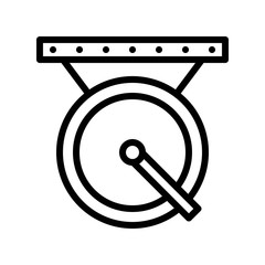 Gong vector, Chinese New Year related line style icon editable stroke
