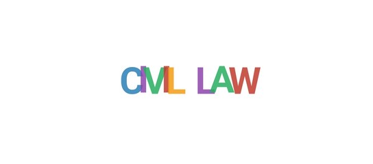 Civil Law word concept