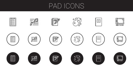 pad icons set