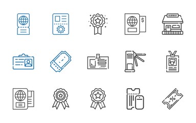 pass icons set