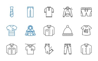 apparel icons set